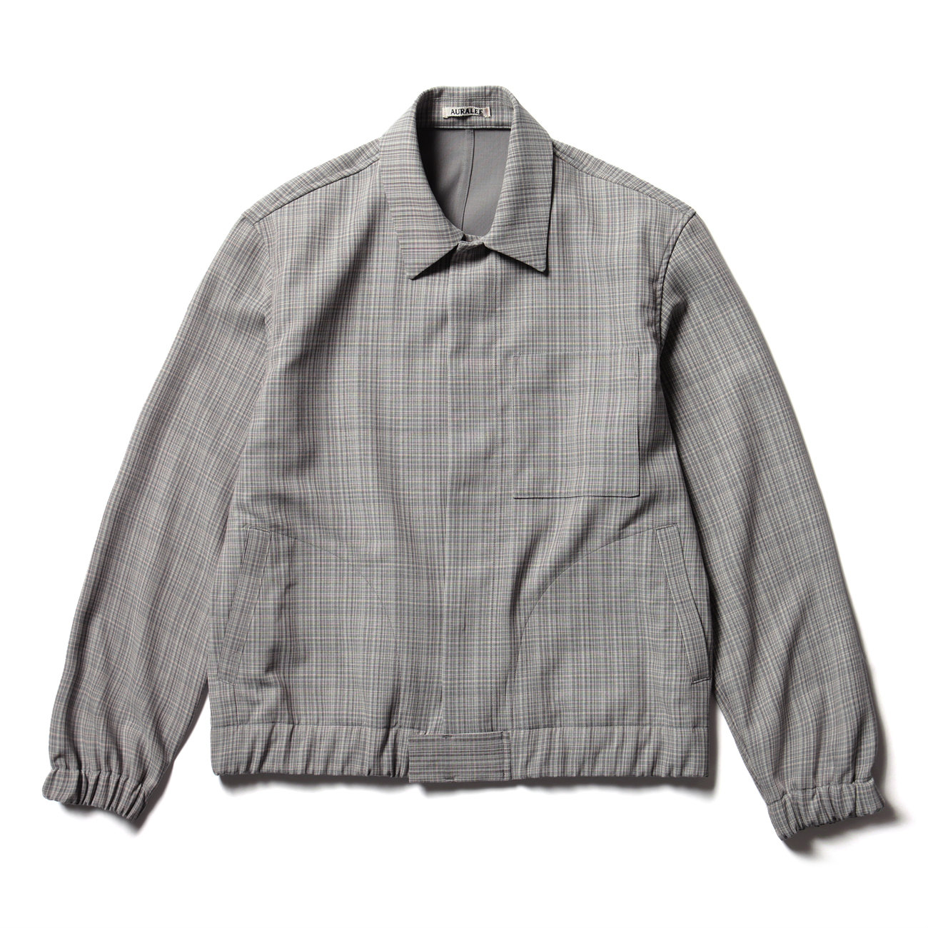 HARD TWIST WOOL DOUBLE FACE CHECK BLOUZON - Gray Check