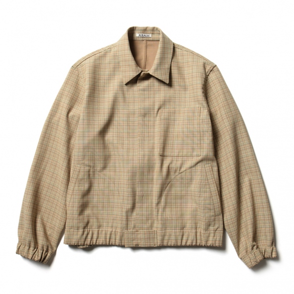 HARD TWIST WOOL DOUBLE FACE CHECK BLOUZON (メンズ) - Beige Check