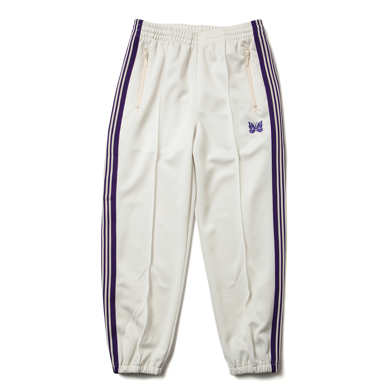 Zipped Track Pant - Poly Smooth - Ice White
