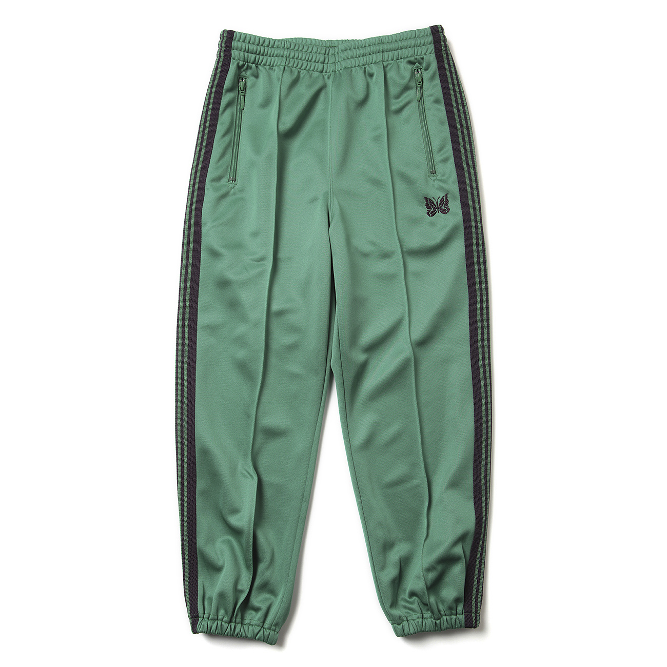 Needles / ニードルズ | Zipped Track Pant - Poly Smooth - Emerald