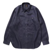Needles / ニードルズ | Work Shirt - Linen Canvas - Purple