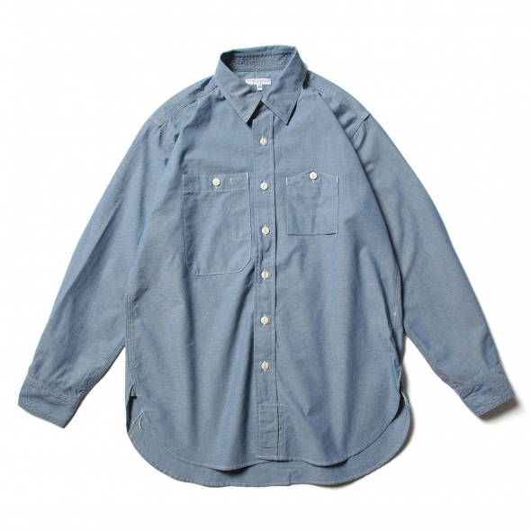 ENGINEERED GARMENTS / エンジニアドガーメンツ | Work Shirt - Cotton Chambray - Lt.Blue  | 通販 - 正規取扱店 | COLLECT STORE / コレクトストア