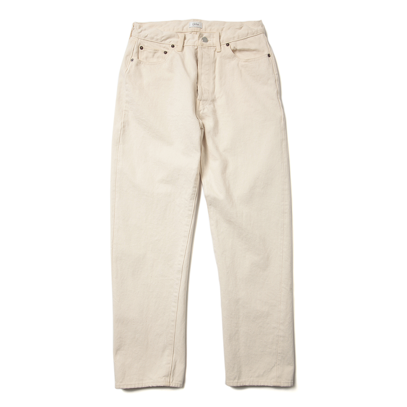 ホワイト スビンコットン 13.5oz ストレートデニム - Off White