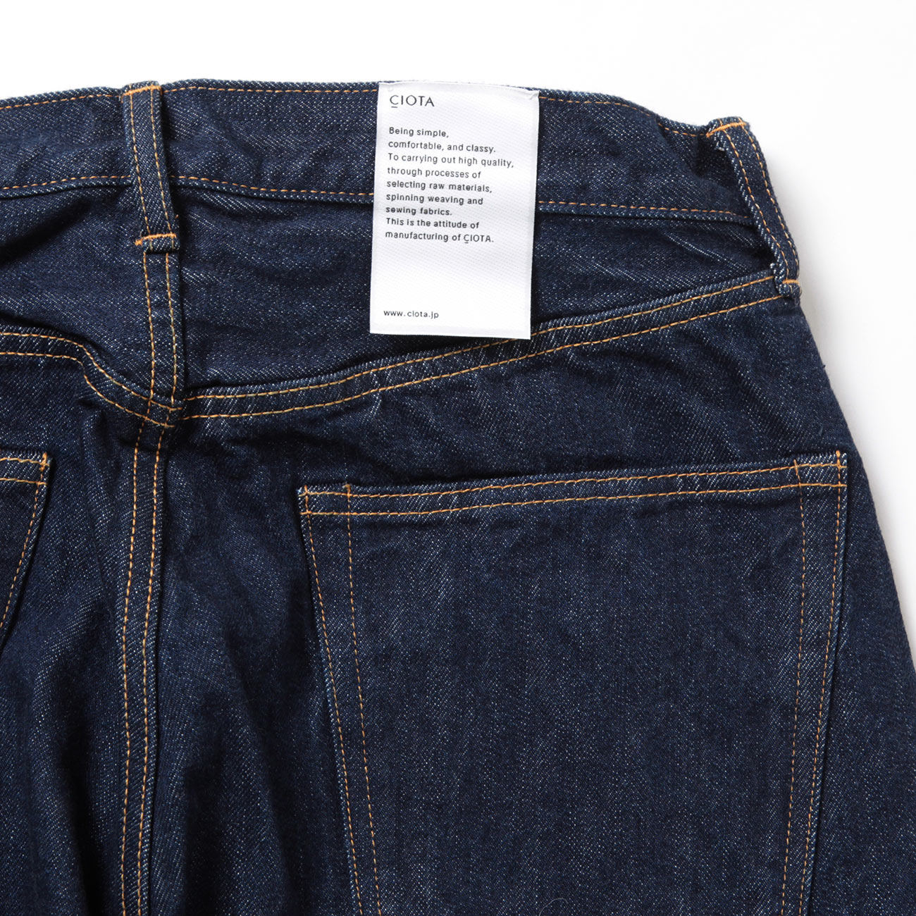CIOTA / シオタ | Straight 5 Pocket Pants - Navy (One Wash) | 通販 