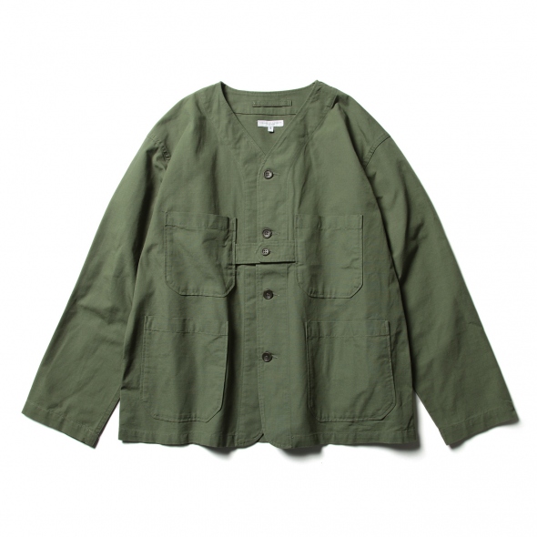 ENGINEERED GARMENTS / エンジニアドガーメンツ | Cardigan Jacket - Cotton Ripstop -  Olive | 通販 - 正規取扱店 | COLLECT STORE / コレクトストア