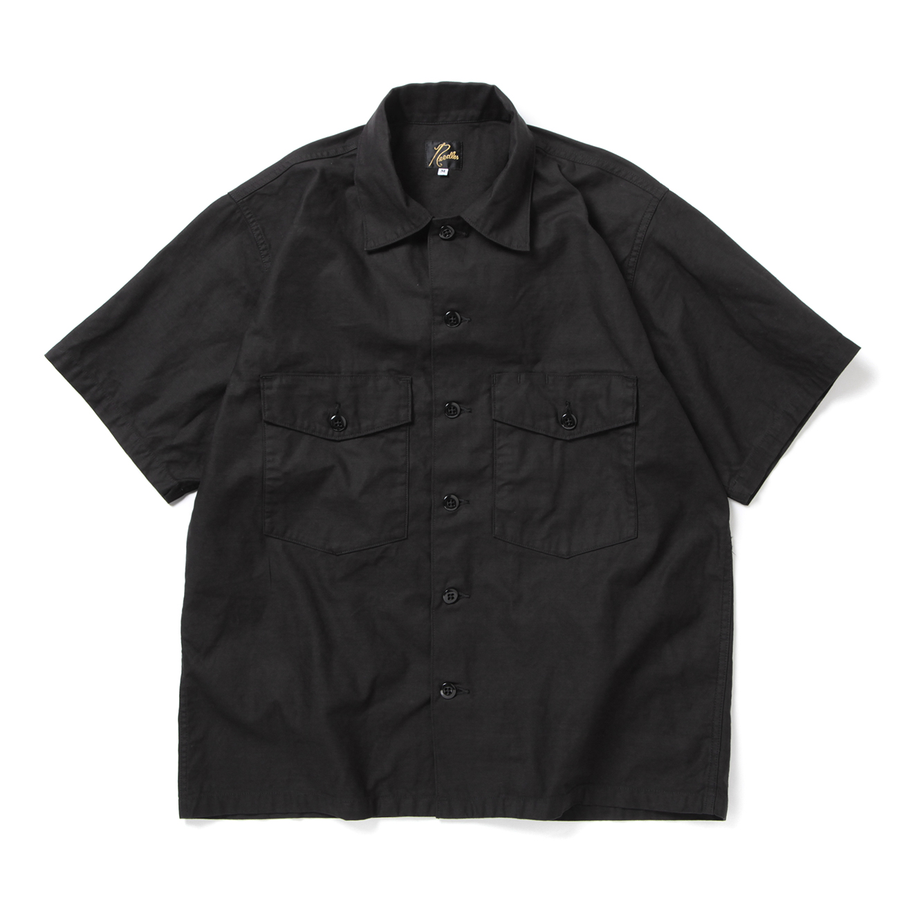 トップス Needles S/S Fatigue Shirt - Back Sateen Needles / ニードルズ | S/S Fatigue Shirt - Back Sateen - Black