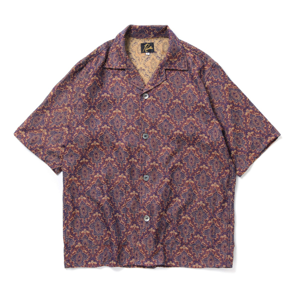 Needles / ニードルズ | Cabana Shirt - Poly India Jq. - Navy