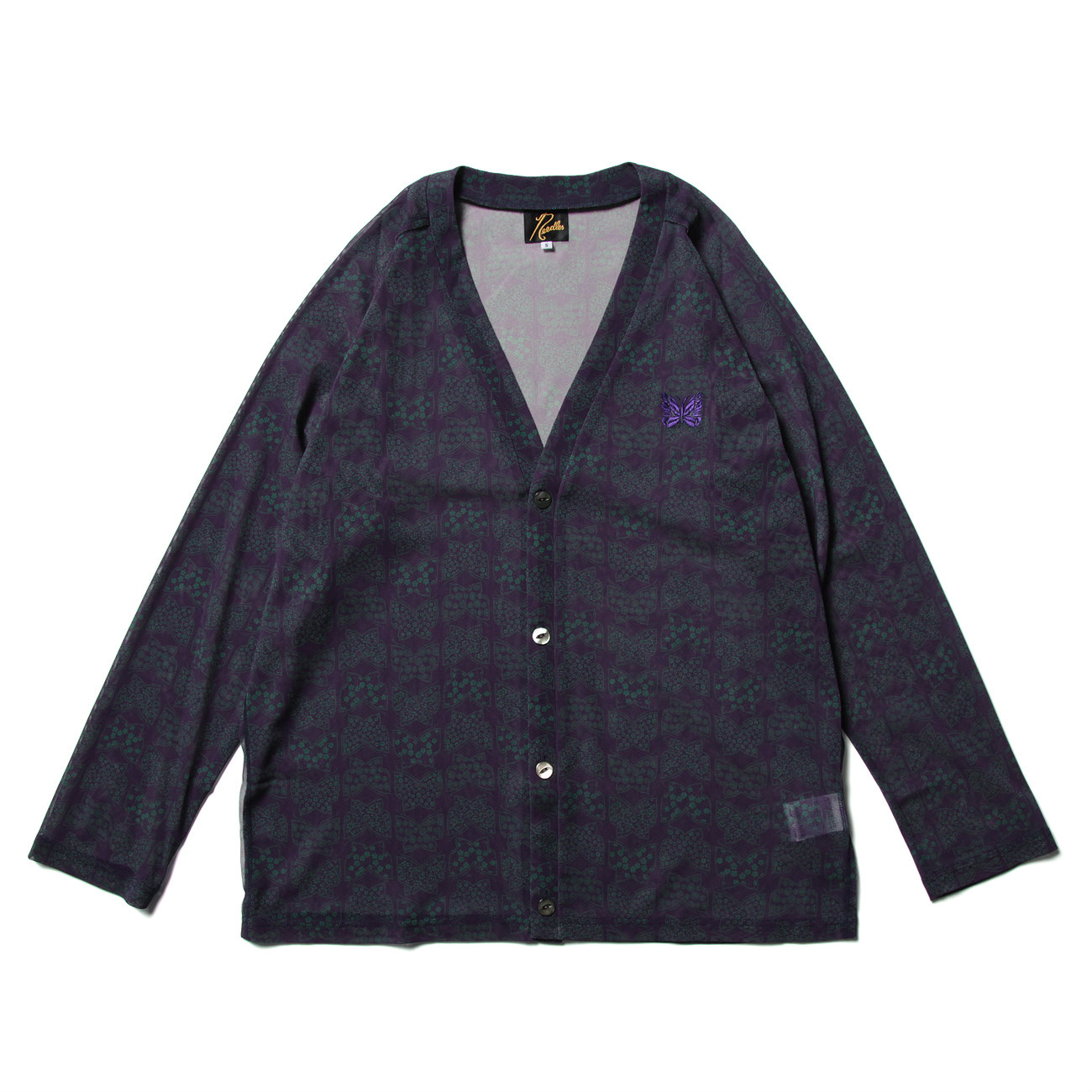 Needles / ニードルズ | V Neck Cardigan - Poly Mesh / Pt