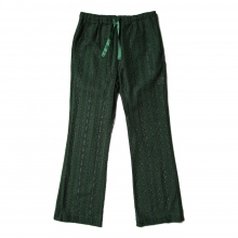 Needles / ニードルズ | String Boot-Cut Pant - C/PE/R Lace Cloth / Stripe - Green