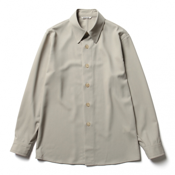 AURALEE / オーラリー | HARD TWIST WOOL DOBBY SHIRTS ...