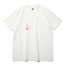 ....... RESEARCH | PKT. Tee - 動物刺繍 - White × Red