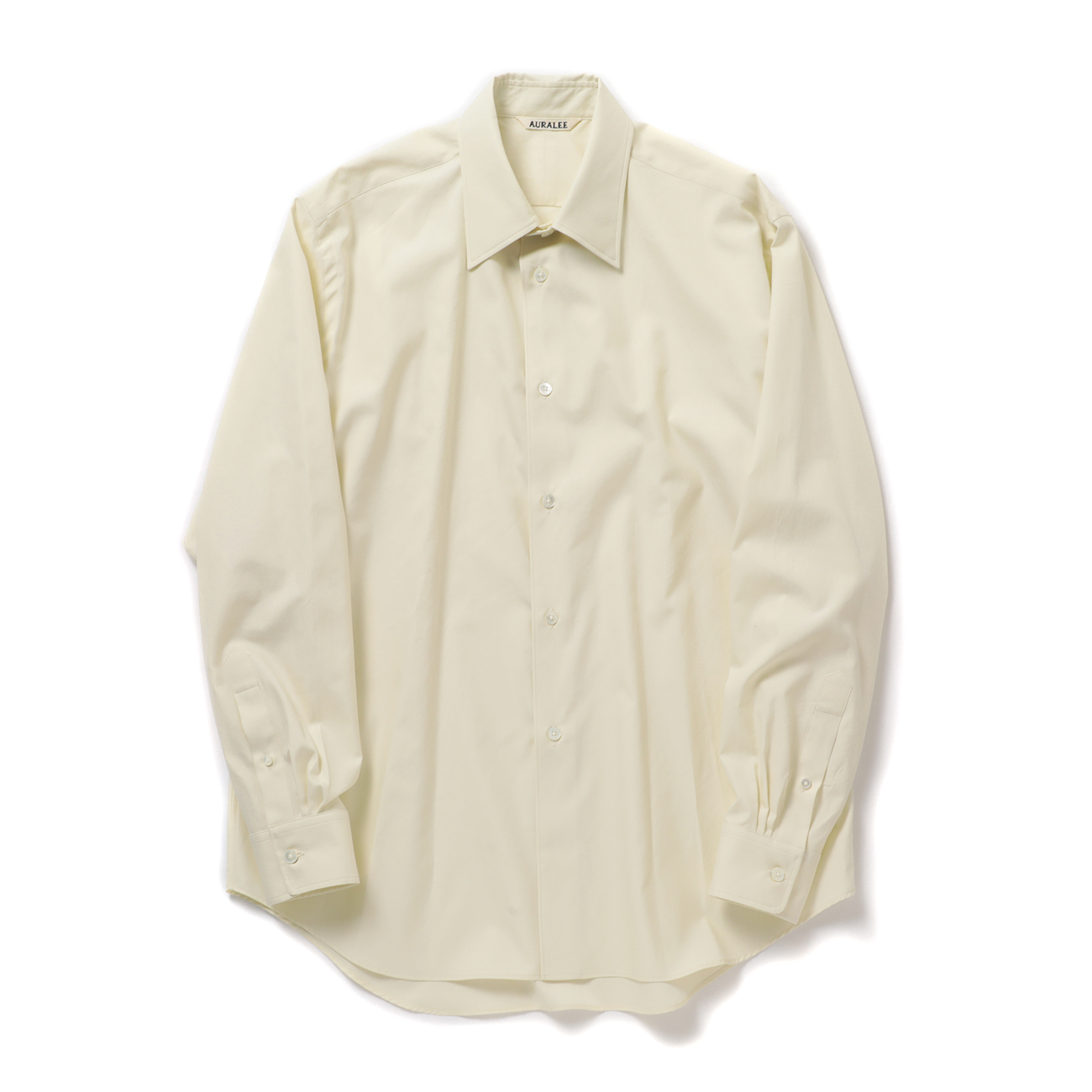オーラリー　長袖シャツ AURALEE / オーラリー | WASHED FINX TWILL SHIRT (メンズ) - Vanilla