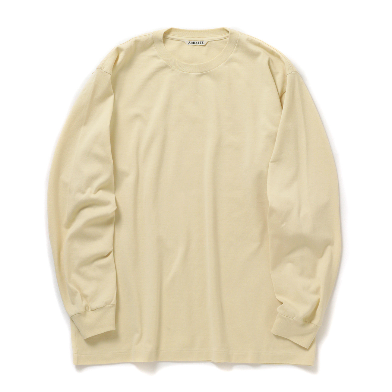 AURALEE / オーラリー | LUSTER PLAITING L/S TEE (メンズ) - Ivory