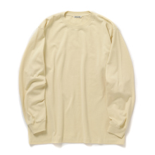 AURALEE / オーラリー | LUSTER PLAITING L/S TEE (メンズ) - Ivory Beige
