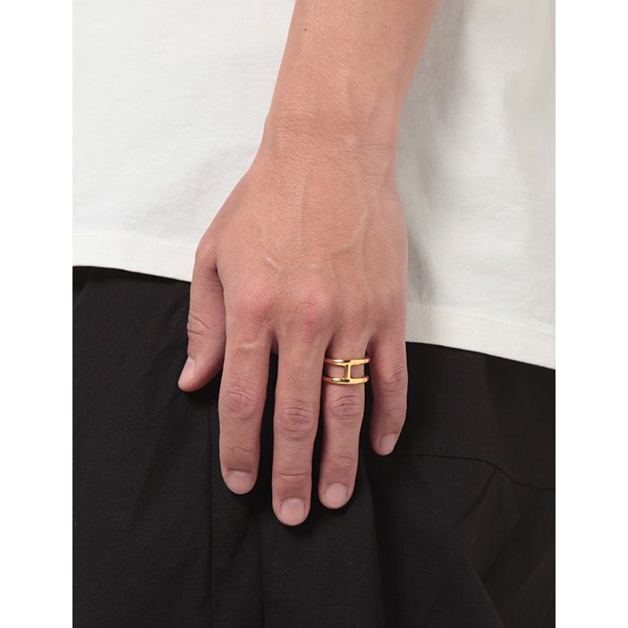 XOLO JEWELRY H Ring 24K Coating S ユニセックス XOLO JEWELRY H Ring 24K Coating S ユニセックス