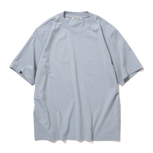 AURALEE シアーリブTシャツ ブルー サイズ1 オーラリー タグ付新品 AURALEE シアーリブTシャツ ブルー サイズ1 オーラリー タグ付