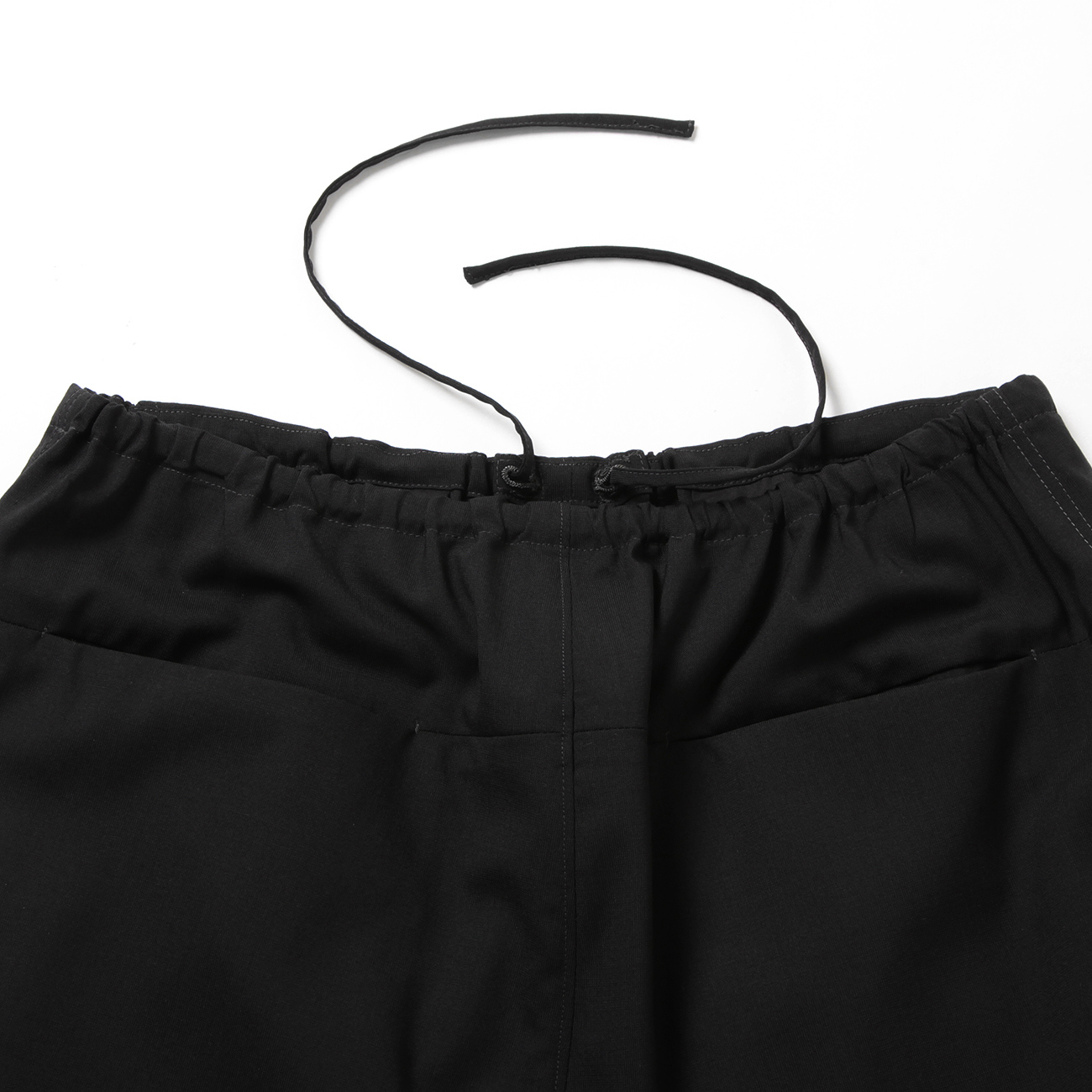 blurhms / ブラームス | Wool Voile Side Seamless Slacks - Black