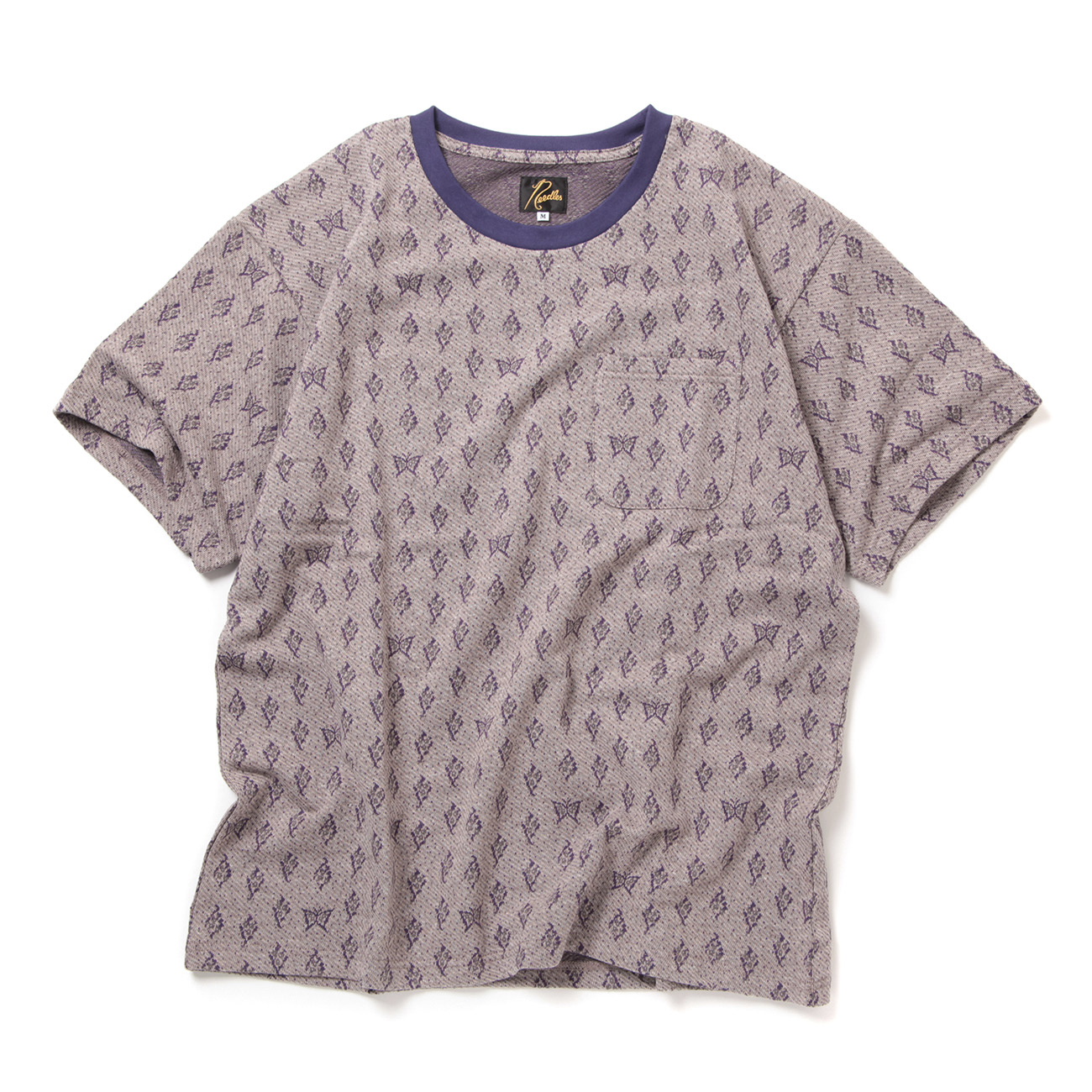 NEEDLES紫の花柄 半袖シャツ Needles / ニードルズ | S/S Crew Neck