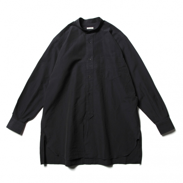COMOLI / コモリ | バンドカラーシャツ - Navy | 通販 - 正規取扱店
