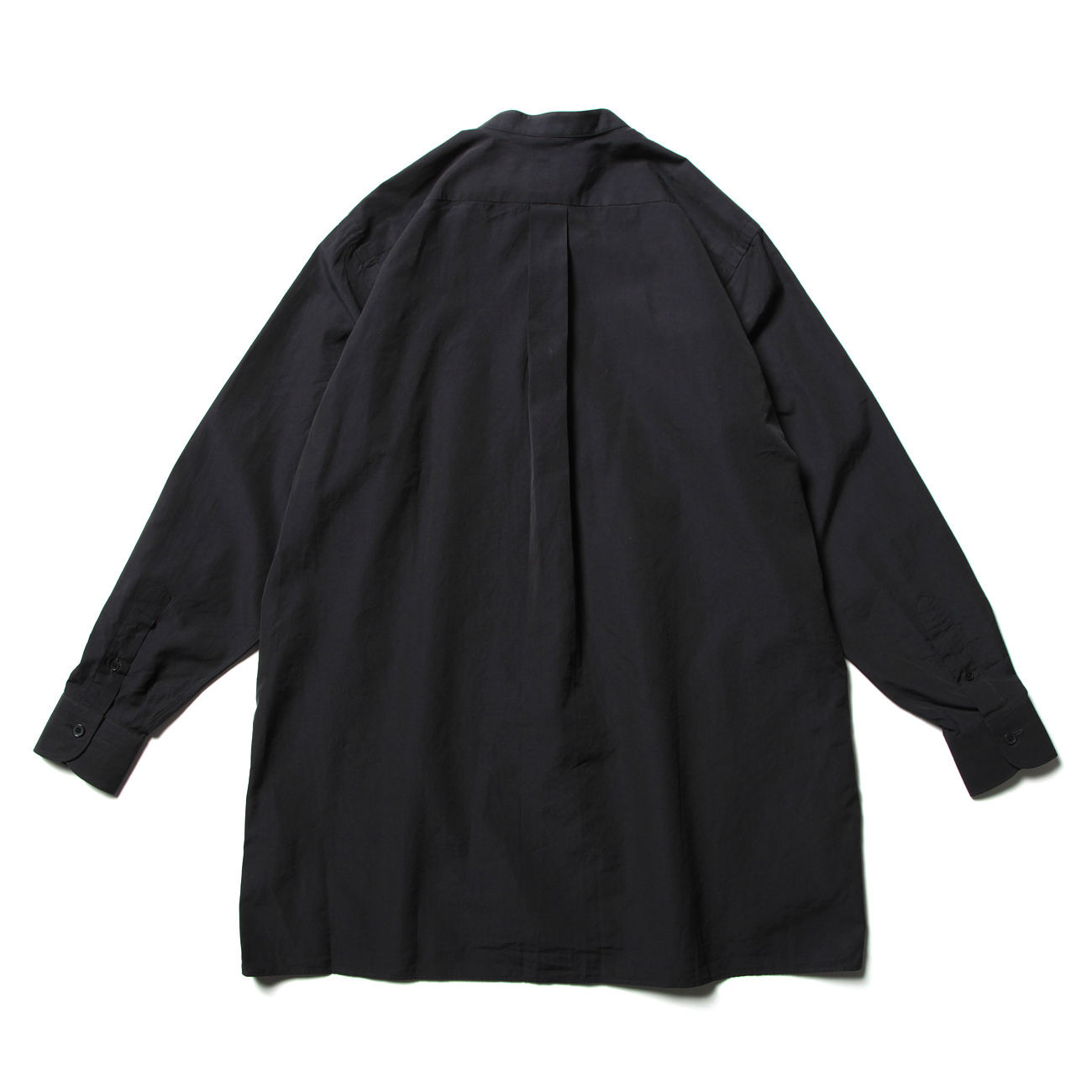 COMOLI] コモリ バンドカラーシャツ (NAVY)