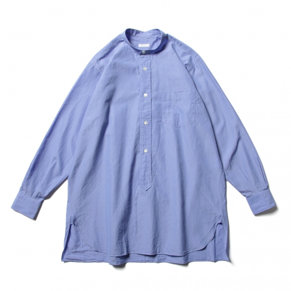 COMOLI / コモリ | バンドカラーシャツ - Sax | 通販 - 正規取扱店