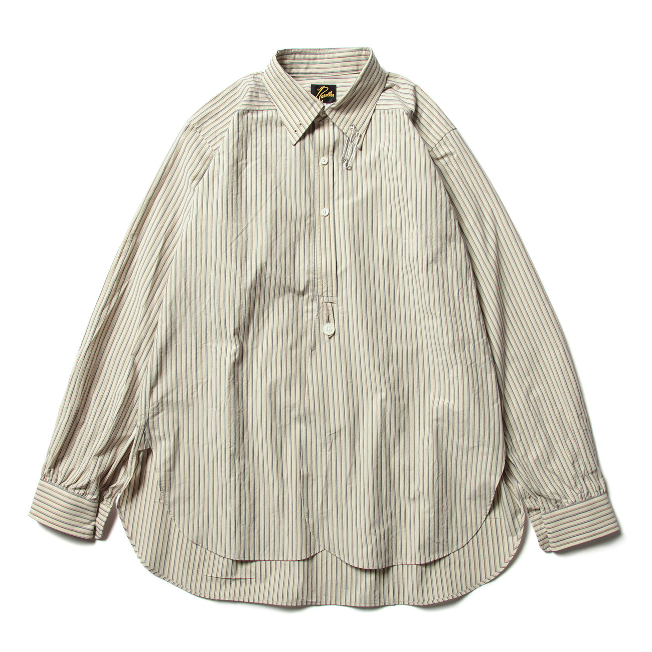 Needles / ニードルズ | Pinhole EDW Shirt - Cotton Stripe - Beige