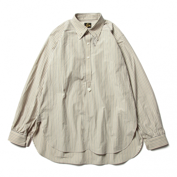 Needles / ニードルズ | Pinhole EDW Shirt - Cotton Stripe - Beige