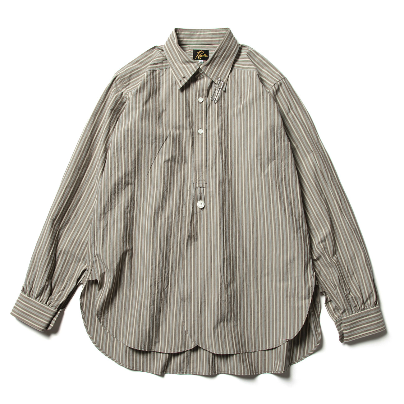Needles / ニードルズ | Pinhole EDW Shirt - Cotton Stripe - Brown