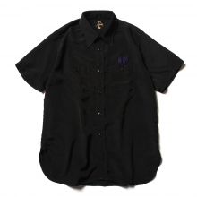 Needles / ニードルズ | S/S Work Shirt - Poly Cloth - Black | 通販