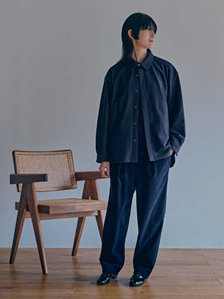 YOKE / ヨーク | COVERED LOOSE FIT SHIRT - Dusty Navy | 通販 - 正規取扱店 | COLLECT  STORE / コレクトストア